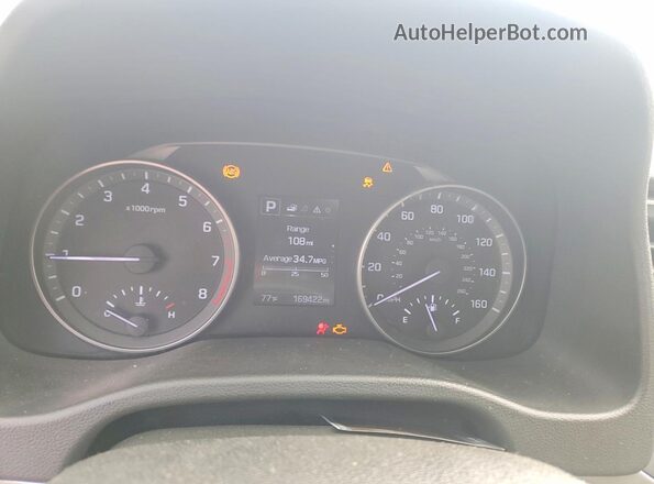 KMHD84LFXHU074124 2017 HYUNDAI ELANTRA Black Vista del cuadro de instrumentos