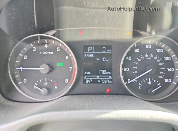 KMHD84LFXHU401721 2017 HYUNDAI ELANTRA Blue Սարքավորումների վահանակի տեսք