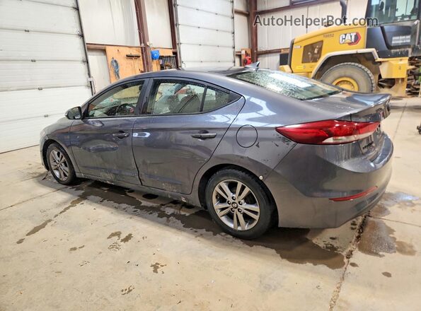 KMHD84LFXJU448835 2018 HYUNDAI ELANTRA Серый Задняя левая четверть