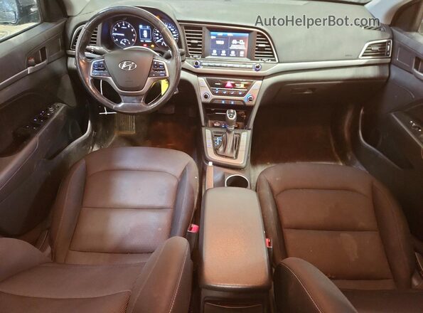 KMHD84LFXJU448835 2018 HYUNDAI ELANTRA Серый Вид панели приборов