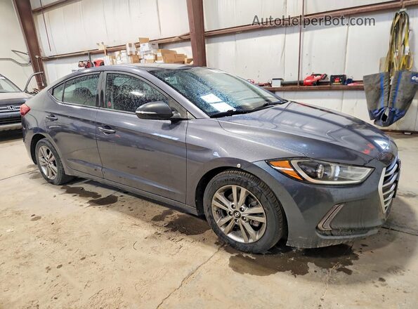 KMHD84LFXJU448835 2018 HYUNDAI ELANTRA Серый Передняя правая четверть