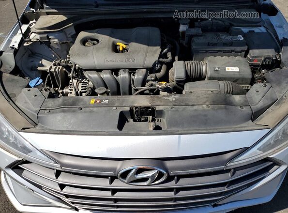 KMHD84LFXKU731124 2019 HYUNDAI ELANTRA Silver Vista interior trasera