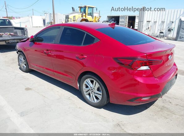 KMHD84LFXKU736999 2019 HYUNDAI ELANTRA Красный Задняя левая четверть