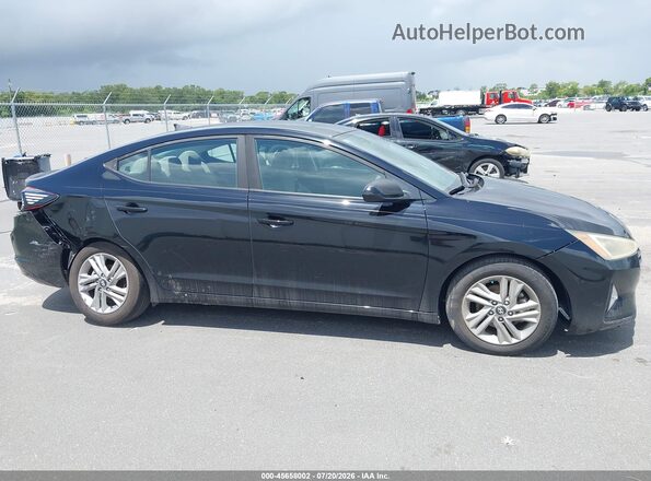 KMHD84LFXKU831658 2019 HYUNDAI ELANTRA Black Widok wnętrza z tyłu