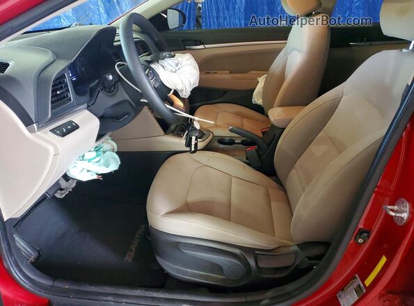 KMHD84LFXKU837993 2019 HYUNDAI ELANTRA Red Vista interior delantera