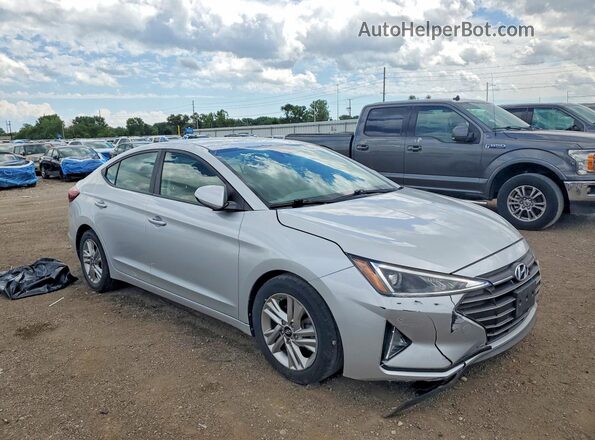 KMHD84LFXKU874901 2019 HYUNDAI ELANTRA Серебряный Передняя правая четверть