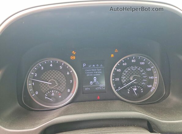 KMHD84LFXKU874901 2019 HYUNDAI ELANTRA Серебряный Вид щитка приборов