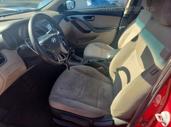 KMHDH4AE0GU517888 2016 HYUNDAI ELANTRA Red Front interior view