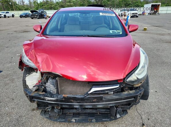 KMHDH4AE0GU517888 2016 HYUNDAI ELANTRA Red Front view