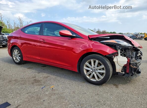 KMHDH4AE0GU517888 2016 HYUNDAI ELANTRA Red Front right