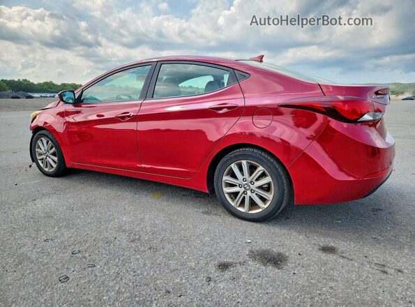 KMHDH4AE0GU517888 2016 HYUNDAI ELANTRA Red Rear left