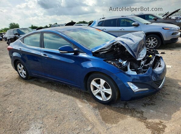 KMHDH4AE0GU528177 2016 HYUNDAI ELANTRA Blue Front right