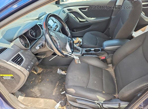 KMHDH4AE0GU528177 2016 HYUNDAI ELANTRA Blue Front interior view