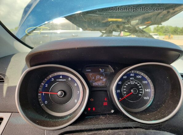 KMHDH4AE0GU528177 2016 HYUNDAI ELANTRA Blue Instrument cluster view