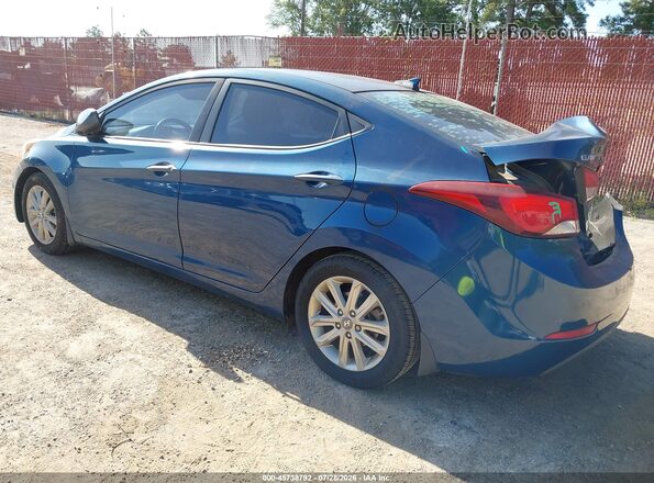 KMHDH4AE0GU584605 2016 HYUNDAI ELANTRA Blue Հետևի ձախ