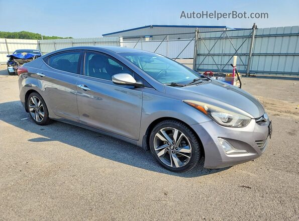 KMHDH4AE0GU586371 2016 HYUNDAI ELANTRA Gray წინა მარჯვენა