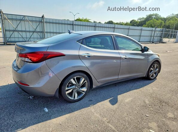 KMHDH4AE0GU586371 2016 HYUNDAI ELANTRA Gray უკანა მარჯვენა