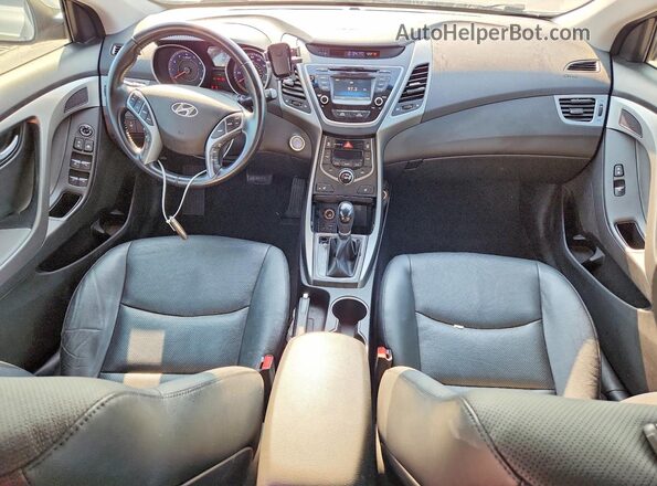 KMHDH4AE0GU586371 2016 HYUNDAI ELANTRA Gray წინა პანელის ხედი