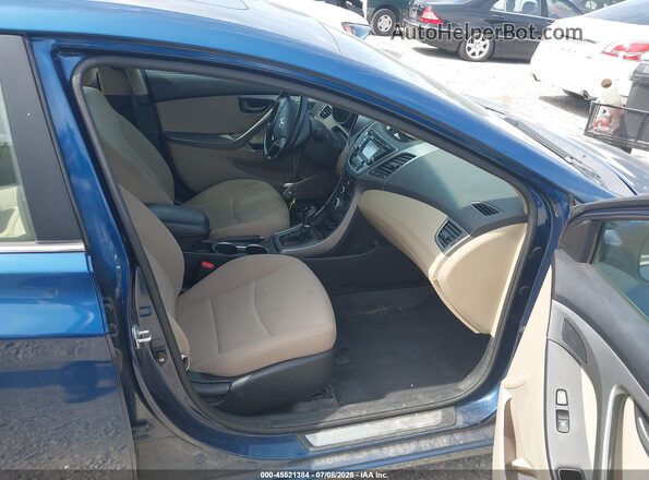 KMHDH4AE0GU603072 2016 HYUNDAI ELANTRA Blue წინა სალონის ხედი
