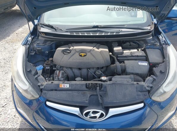 KMHDH4AE0GU603072 2016 HYUNDAI ELANTRA Blue უკანა ხედი
