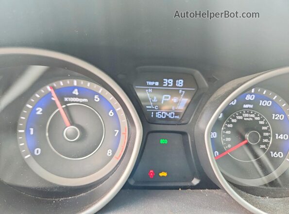 KMHDH4AE1GU483685 2016 HYUNDAI ELANTRA Silver Instrument cluster view