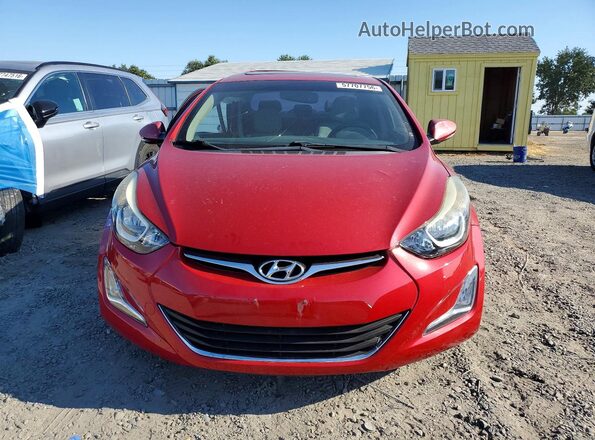 KMHDH4AE1GU491317 2016 HYUNDAI ELANTRA Красный Вид спереди