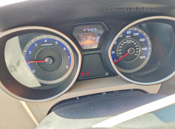 KMHDH4AE1GU491351 2016 HYUNDAI ELANTRA Red Instrument cluster view