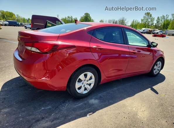 KMHDH4AE1GU491351 2016 HYUNDAI ELANTRA Red Rear right