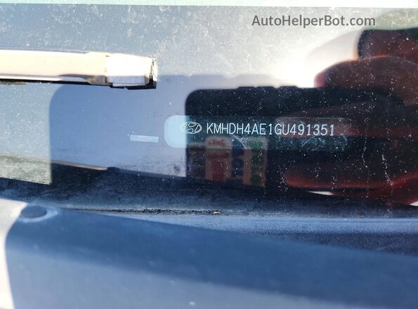 KMHDH4AE1GU491351 2016 HYUNDAI ELANTRA Red Engine compartment view