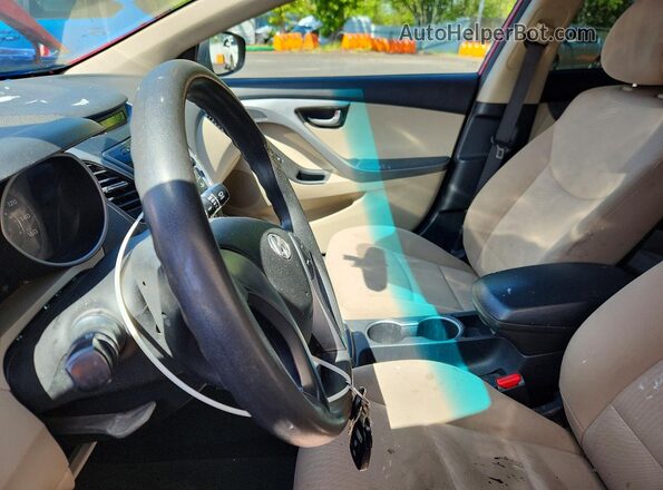KMHDH4AE1GU491351 2016 HYUNDAI ELANTRA Red Front interior view