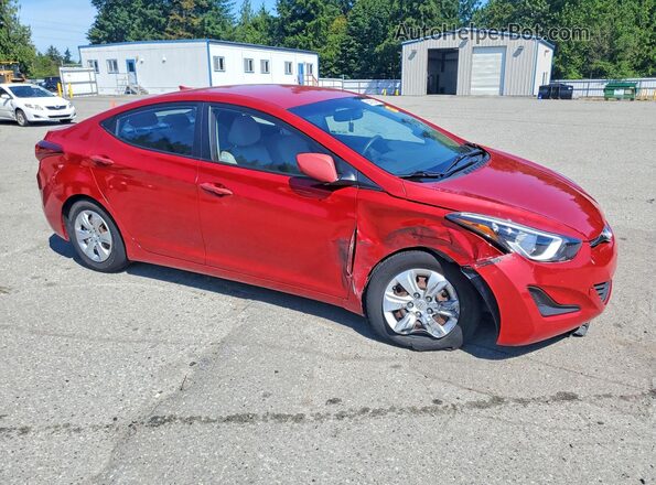 KMHDH4AE1GU526566 2016 HYUNDAI ELANTRA Red Передня права чверть