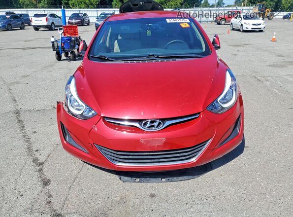 KMHDH4AE1GU526566 2016 HYUNDAI ELANTRA Red Вид спереду