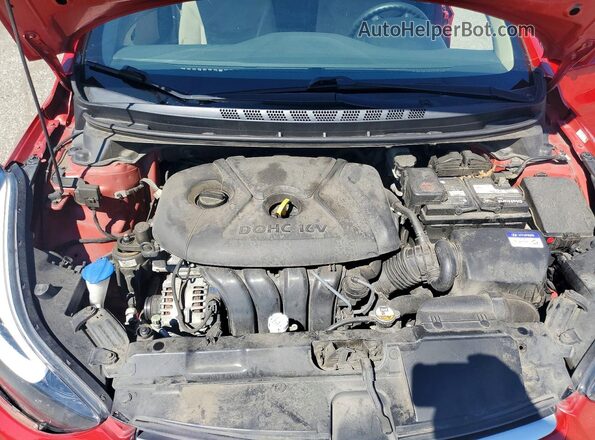 KMHDH4AE1GU526566 2016 HYUNDAI ELANTRA Red Вид задньої частини салону