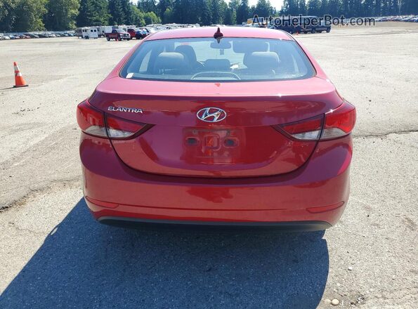 KMHDH4AE1GU526566 2016 HYUNDAI ELANTRA Red Вид ззаду