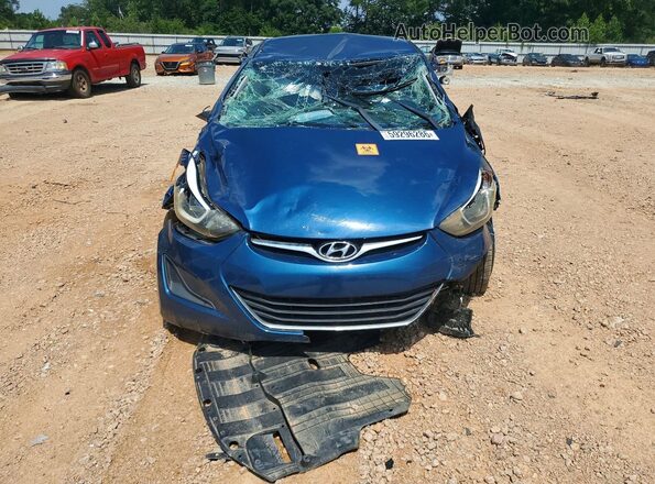 KMHDH4AE1GU545795 2016 HYUNDAI ELANTRA Blue Widok z przodu