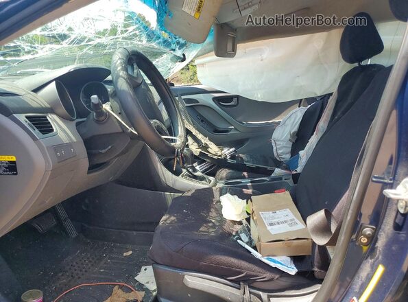 KMHDH4AE1GU545795 2016 HYUNDAI ELANTRA Blue Widok wnętrza z przodu