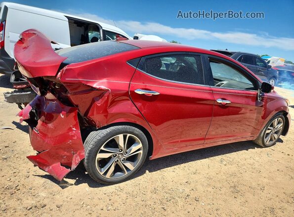 KMHDH4AE1GU599078 2016 HYUNDAI ELANTRA Red Задня права чверть