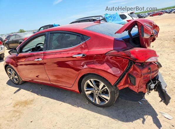 KMHDH4AE1GU599078 2016 HYUNDAI ELANTRA Red Задня ліва чверть