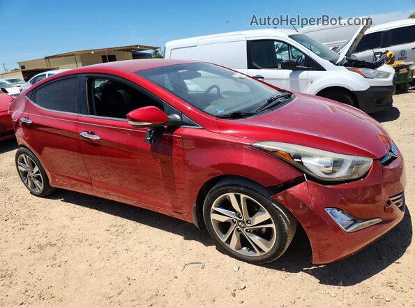 KMHDH4AE1GU599078 2016 HYUNDAI ELANTRA Red Передня права чверть