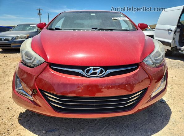 KMHDH4AE1GU599078 2016 HYUNDAI ELANTRA Red Вид спереду