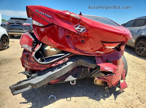 KMHDH4AE1GU599078 2016 HYUNDAI ELANTRA Red Вид ззаду