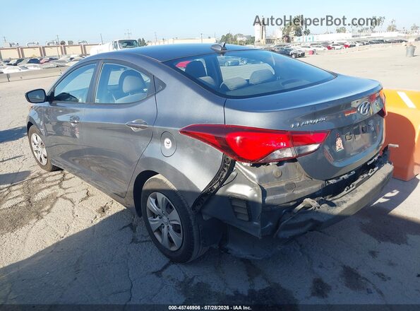 KMHDH4AE1GU643418 2016 HYUNDAI ELANTRA Серый Задняя левая четверть