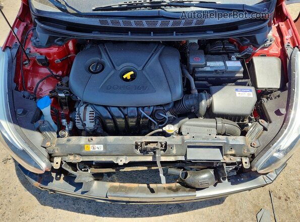 KMHDH4AE1GU652135 2016 HYUNDAI ELANTRA Red Вид задньої частини салону
