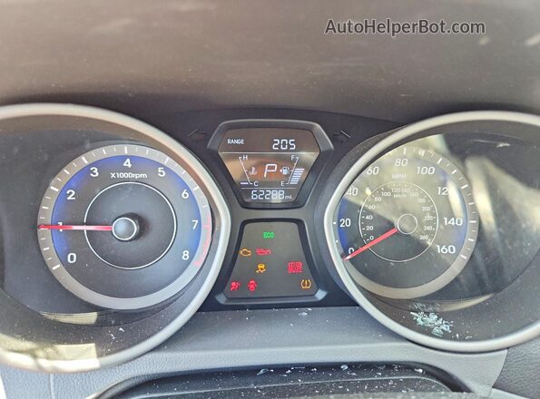 KMHDH4AE1GU652135 2016 HYUNDAI ELANTRA Red Вид щитка приладів