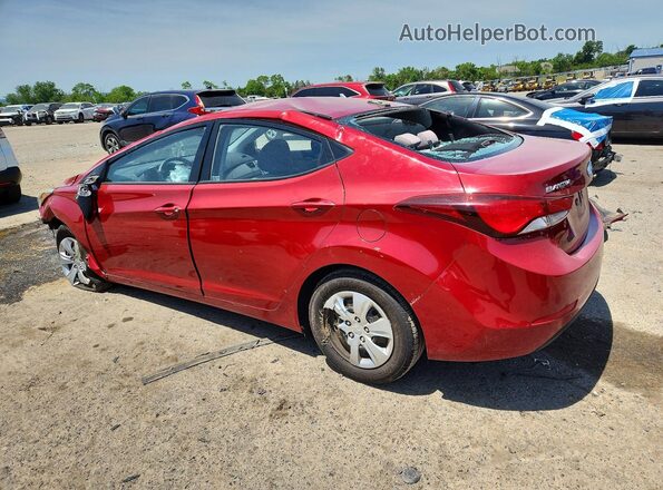 KMHDH4AE1GU652135 2016 HYUNDAI ELANTRA Red Задня ліва чверть