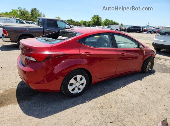 KMHDH4AE1GU652135 2016 HYUNDAI ELANTRA Red Задня права чверть