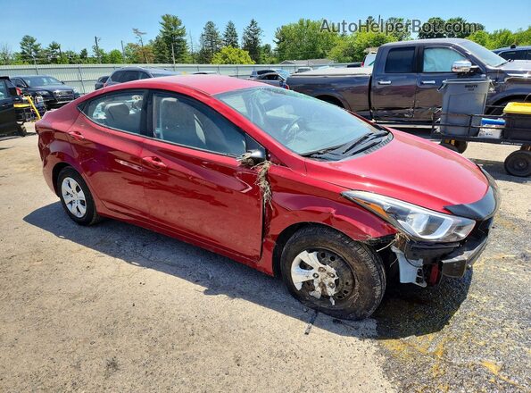KMHDH4AE1GU652135 2016 HYUNDAI ELANTRA Red Передня права чверть
