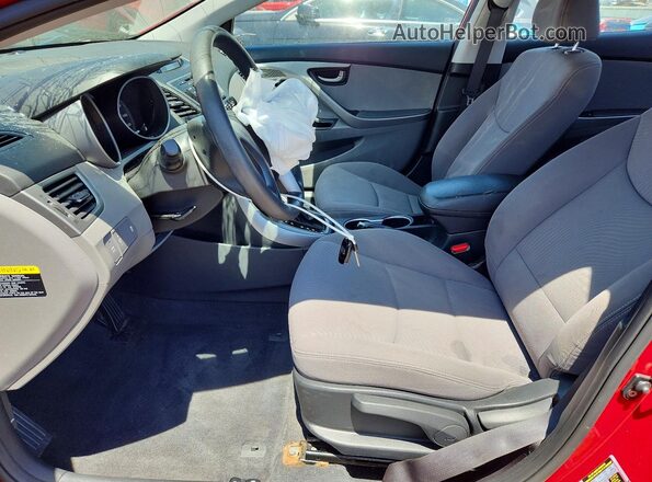 KMHDH4AE1GU652135 2016 HYUNDAI ELANTRA Red Вид салону спереду