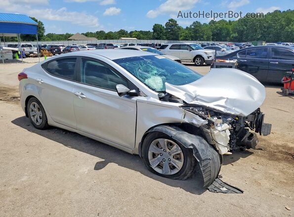 KMHDH4AE2GU581771 2016 HYUNDAI ELANTRA Silver Front right
