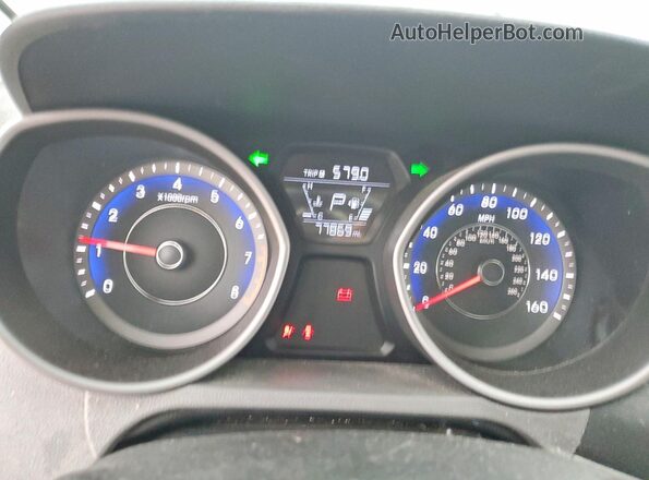 KMHDH4AE2GU582760 2016 HYUNDAI ELANTRA Gray Instrument cluster view